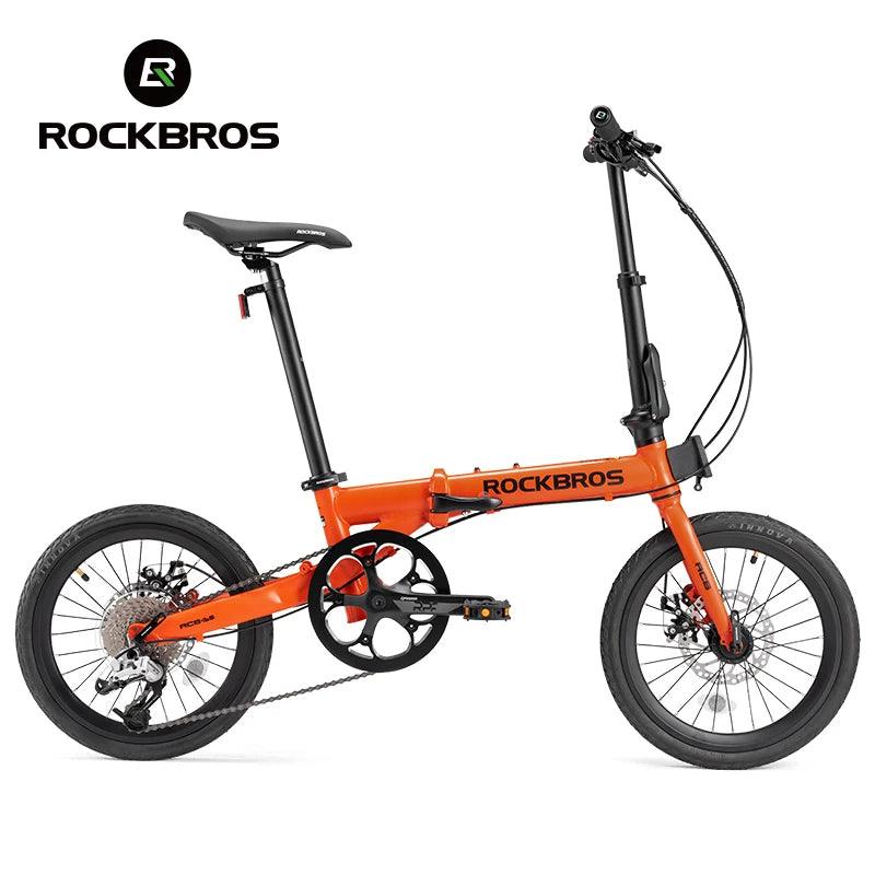 ROCKBROS Bike 16 inch with SRAM X4/X5-speed Aluminium Alloy Frame Adult Folding Bike Adjustable 9-Speed 11-32T Cassette Bike