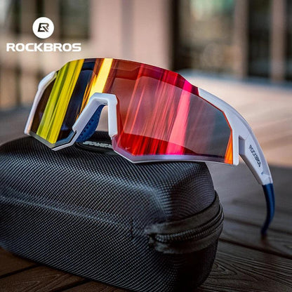 ROCKBROS Photochromic Cycling Glasses Polarized Adjustable Nose Support Myopia Frame Sports Sunglasses Men Women Eyewear Goggle