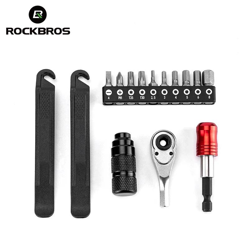 ROCKBROS Bicycle Repair Tool Kits 72 Tooth Ratchet Wrench Set Torque Screwdriver Motorcycle Repair Kit Portable Maintenance Tool