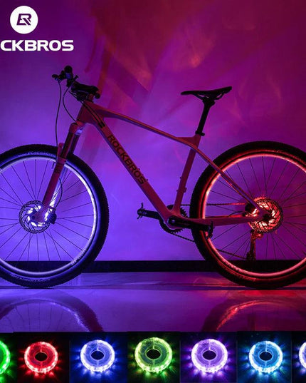 ROCKBROS Bicycle Wheel Light Smart 12 LED Flash Light Warning Light Kids Balance MTB Bike Light Vibration Sensing Light 1PCS