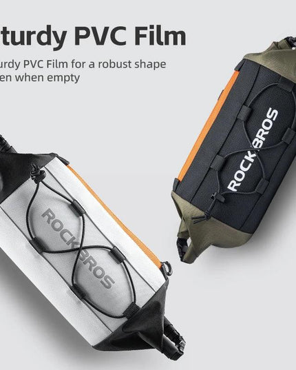 ROCKBROS Bike Bag Portable Handlebar Pannier 2.4L Big Capacity Shoulder Bag  Frame Tube Bag Elastic Band Bicycle Accessoriescase