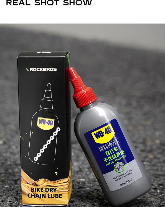 ROCKBROS WD40 120ML Chain Lubricant Dry Lube Chain Oil Long-Lasting Bike Chain Oil Anti-Rust Protection Co-branded Chain Oil