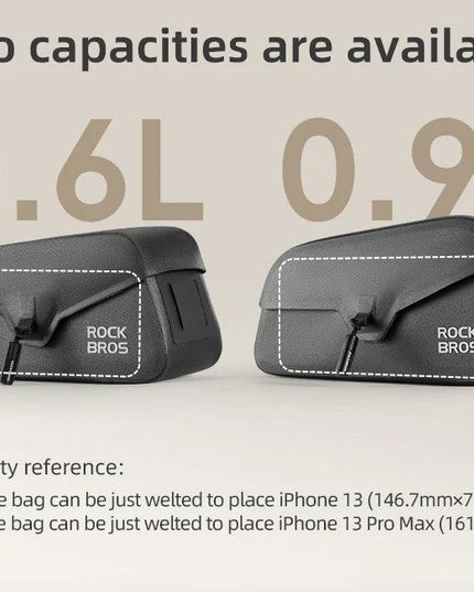 ROCKBROS Bike Bag Hook Bag Magnetic Upper Tube Bag Ultralight Top Front Tube Frame Bag Riding Bag Mountain Bike Storage Bag