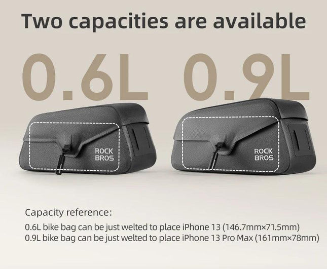 ROCKBROS Bicycle Tube Bag Magnetic Bike Front Bag Waterproof Portable Front Frame Pack Cycling Storage For MTB Road Bike