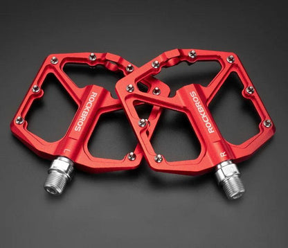 ROCKBROS Bike Pedals Aluminum Alloy Anti-slip Bicycle Pedals Ultralight Sealed Bearing One-piece MTB Road Mountain Cycling Pedal