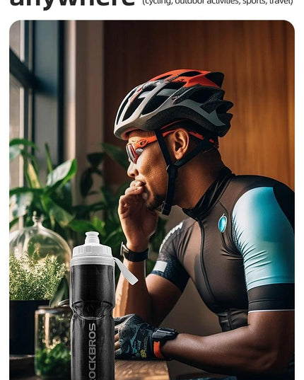 ROCKBROS Cycling Insulated Water Bottle 750ml PP5 Material Outdoor Sports Fitness Running Riding Camping Hiking Portable Kettle