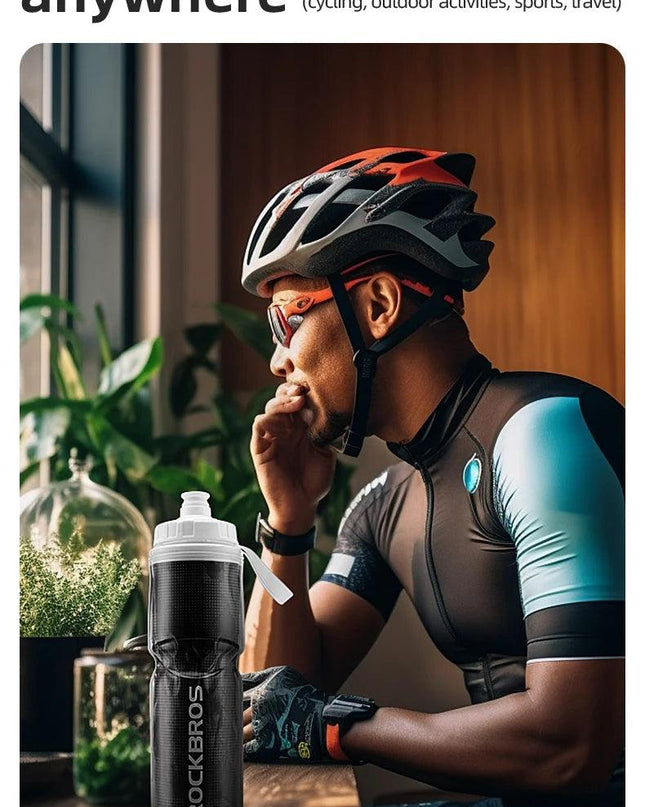ROCKBROS Cycling Insulated Water Bottle 750ml PP5 Material Outdoor Sports Fitness Running Riding Camping Hiking Portable Kettle