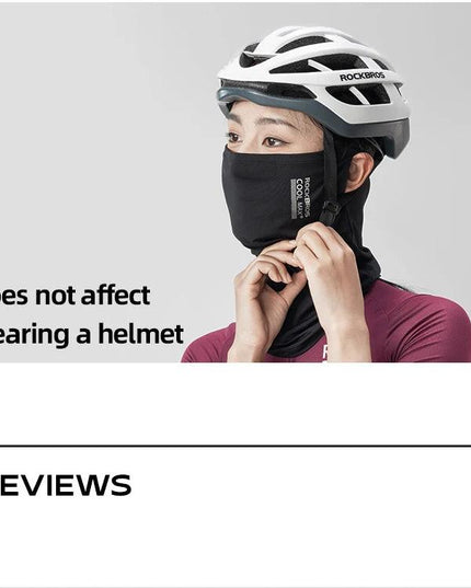 ROCKBROS Summer Cool Mask Cycling Face Mask UV Sun Protection Silk Bike Headwear Breathable Outdoor Fishing Face Cover Bandana