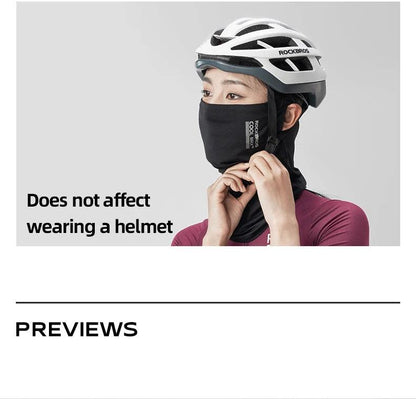 ROCKBROS Summer Cool Mask Cycling Face Mask UV Sun Protection Silk Bike Headwear Breathable Outdoor Fishing Face Cover Bandana