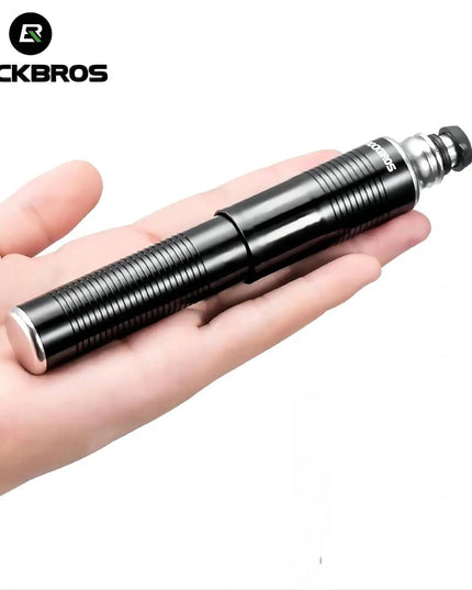 ROCKBROS Bike Bicycle Pump Mini Portable 110 PSI Pressure Aluminum Alloy For MTB Air Pump Cycling Tire Inflator Bike Accessories