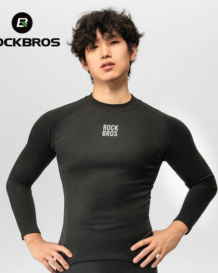 ROCKBROS Winter Cycling Underwear Warm Breathable Moisture Wicking First Layer Bicycle Clothing for Men Cycling Base Layer Sport