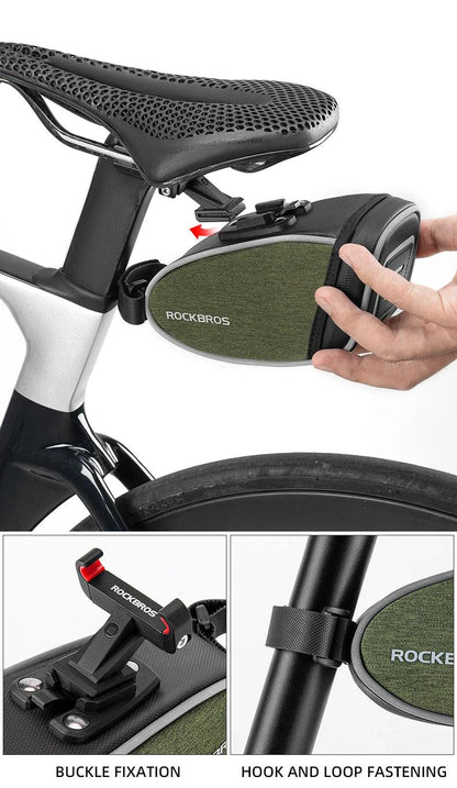 ROCKBROS Bicycle Saddle Bag Portable Waterproof Cycling Seat Tail Pouch Ciclismo Seatpost Backpack Storage Rear Bag Pannier