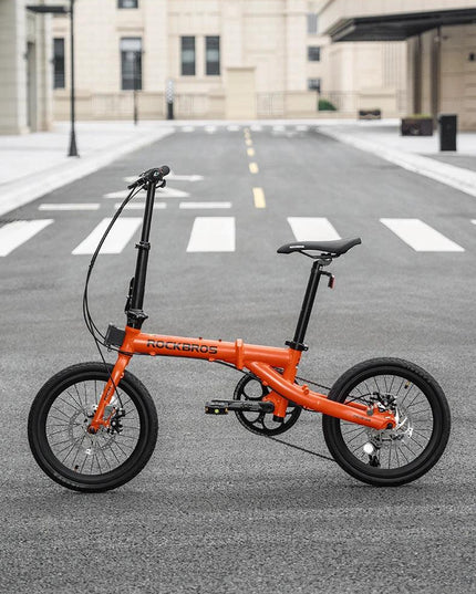 ROCKBROS Bike 16 inch with SRAM X4/X5-speed Aluminium Alloy Frame Adult Folding Bike Adjustable 9-Speed 11-32T Cassette Bike