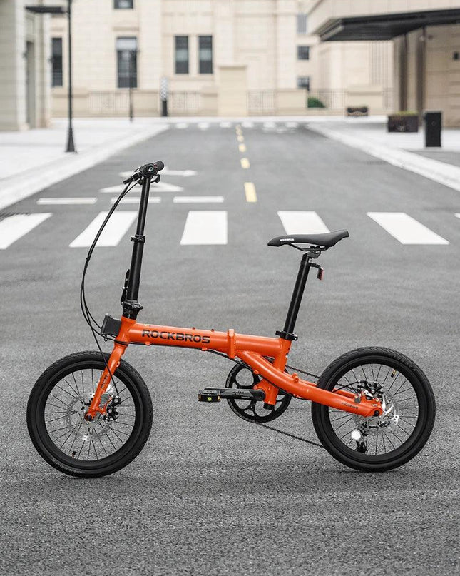 ROCKBROS Bike 16 inch with SRAM X4/X5-speed Aluminium Alloy Frame Adult Folding Bike Adjustable 9-Speed 11-32T Cassette Bike