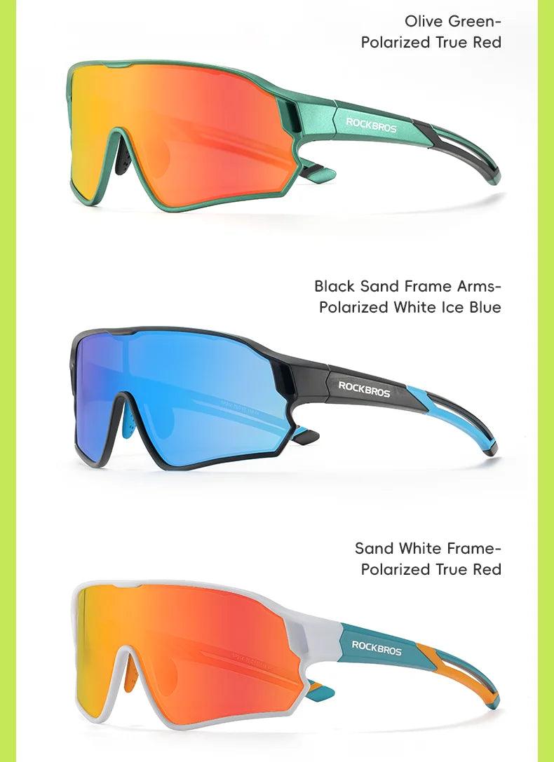 ROCKBROS Children's Cycling Glasses Polarised Sunglasses TR90 Flexible Frame for Boys Girls UV400 Protective Glasses Sports