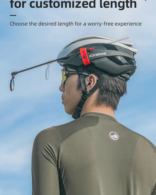 ROCKBROS Bicycle Helmet Rearview Mirror 360 Degree Rotatable Flexible Aluminum Safety Motorcycle Helmet Adjustable Riding Mirror