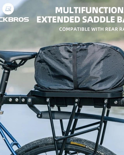 ROCKBROS Multifunctional Rear Seat Bag Universal Saddle Bag Back Rack 5L Capacity Seat Bag Expandable Cycling Luggage Trunk Bags