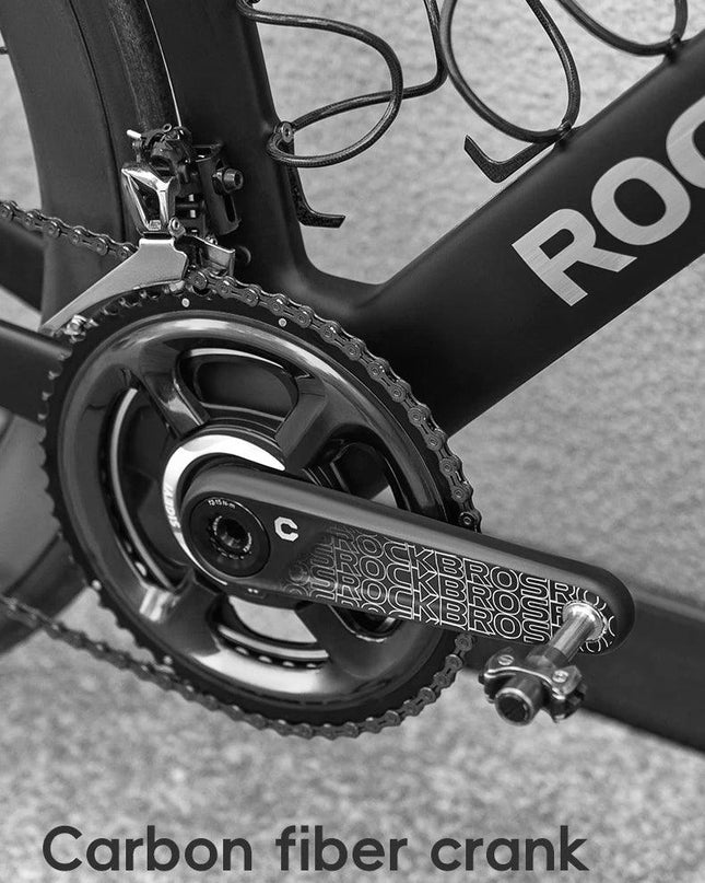 ROCKBROS Ultralight Carbon Fiber Bicycle Crank Chain wheel Spindle 162.5/165/167.5/170/172.5/175MM 52-36T  Transmission Systems