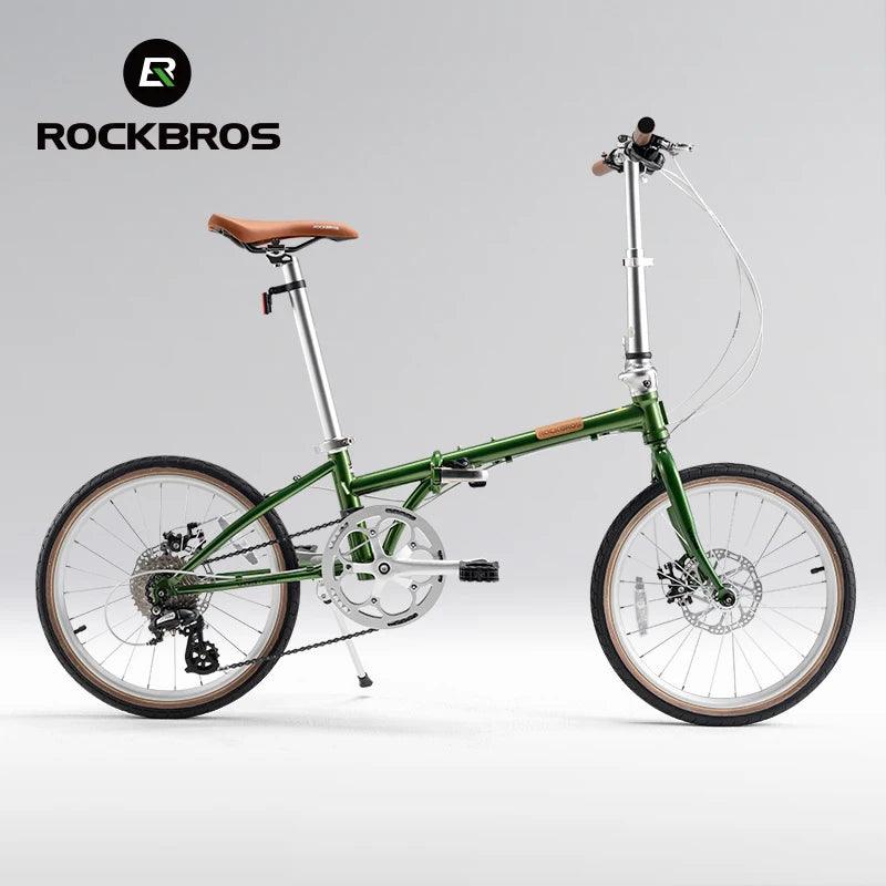 ROCKBROS Lightweight Bike Folding Design 20 inch Bike With Shimano 8-speed Wire-drawn Disc Brake System Adult Folding Bike