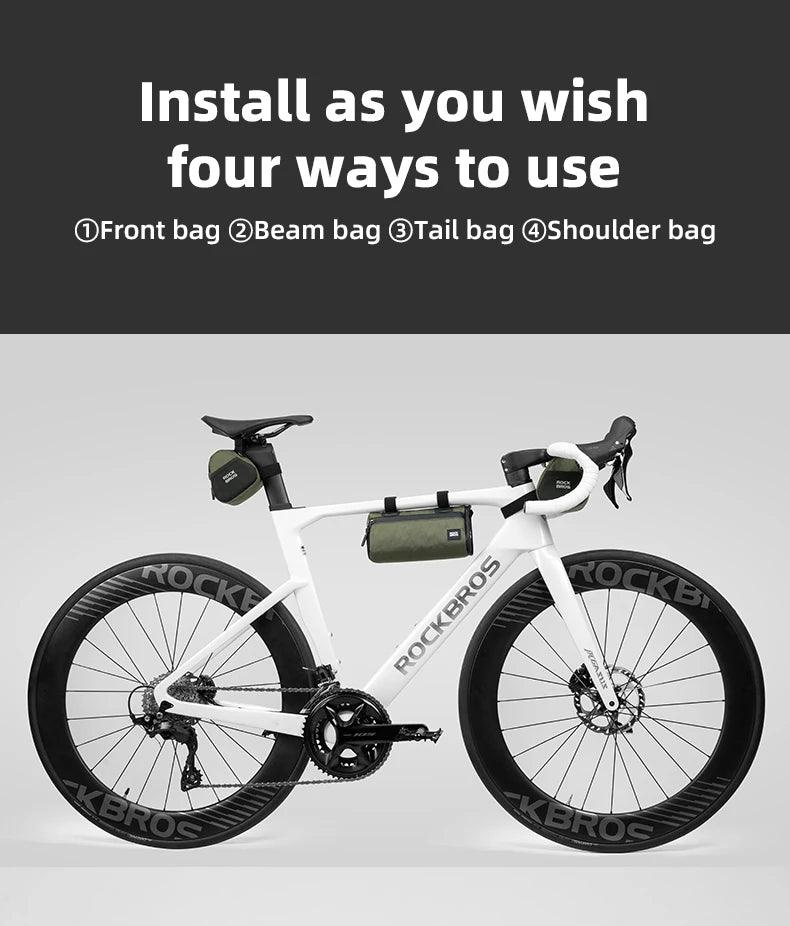 ROCKBROS Multifunctional Bike Bag Windproof Detachable Bag Large Capacity Pannier As Front Bag Tail Bag Cycling Accessories