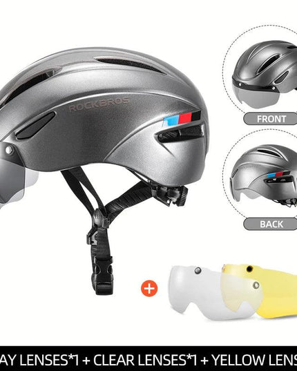 ROCKBROS Bicycle Helmet Cycling LED Light Rechargeable Cycling Helmet Mountain Road Bike Helmet Sport Safe Hat For Man