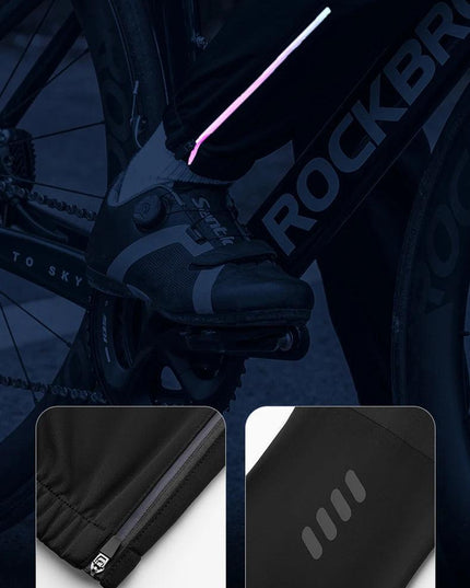 ROCKBROS Winter Thick Fleece Pants Windproof Cycling Pants Men Outdoor Camping Thermal Warm Casual Pants Ski Trousers Sweatpants