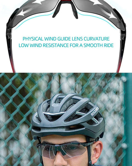 ROCKBROS Bicycle Glasses Polarized Bike Sports Sunglasses Photochromic Men Women UV400 MTB Road Bike Goggles Outdoor Eyewear