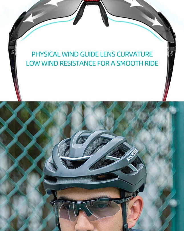 ROCKBROS Bicycle Glasses Polarized Bike Sports Sunglasses Photochromic Men Women UV400 MTB Road Bike Goggles Outdoor Eyewear