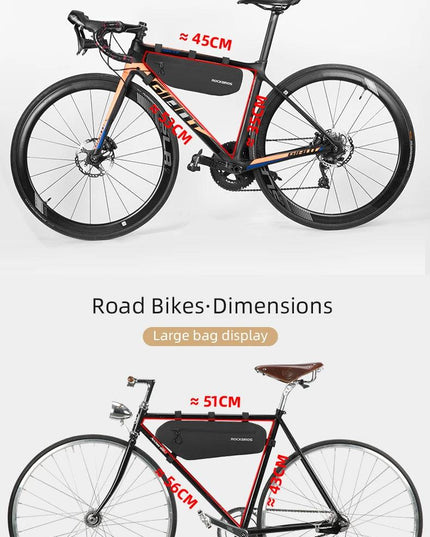 ROCKBROS Cycling Bicycle Bags Top Tube Front Frame Bag Waterproof MTB Road Triangle Pannier Dirt-resistant Bike Accessories Bags