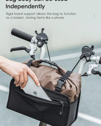 ROCKBROS Bike Front Frame Bag 5.5L Large Capacity Adjustable Handlebar Bag Portable Shoulder Bag Reflective Cycling Packing