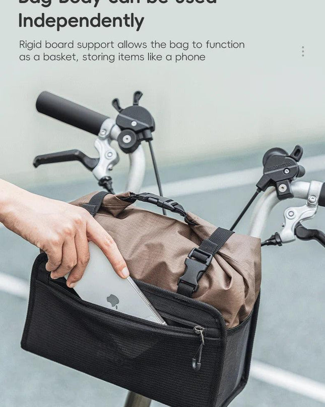 ROCKBROS Bike Front Frame Bag 5.5L Large Capacity Adjustable Handlebar Bag Portable Shoulder Bag Reflective Cycling Packing