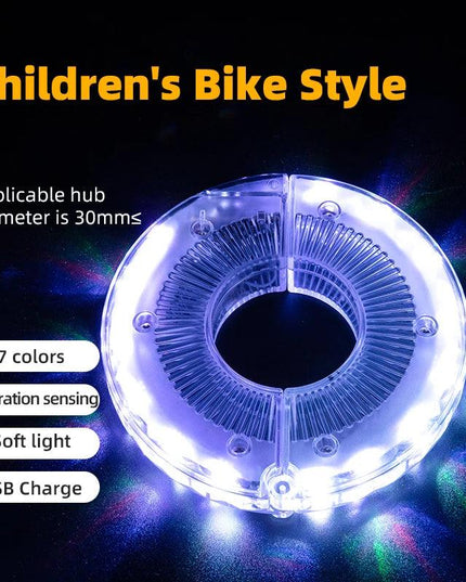 ROCKBROS Bicycle Wheel Light Smart 12 LED Flash Light Warning Light Kids Balance MTB Bike Light Vibration Sensing Light 1PCS