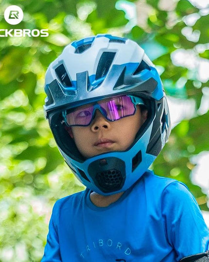 ROCKBROS Child Photochromic Polarized Sunglasses Bicycle Eyewear UV400 Kids Bike Goggles Protection Classic Windproof Glasses