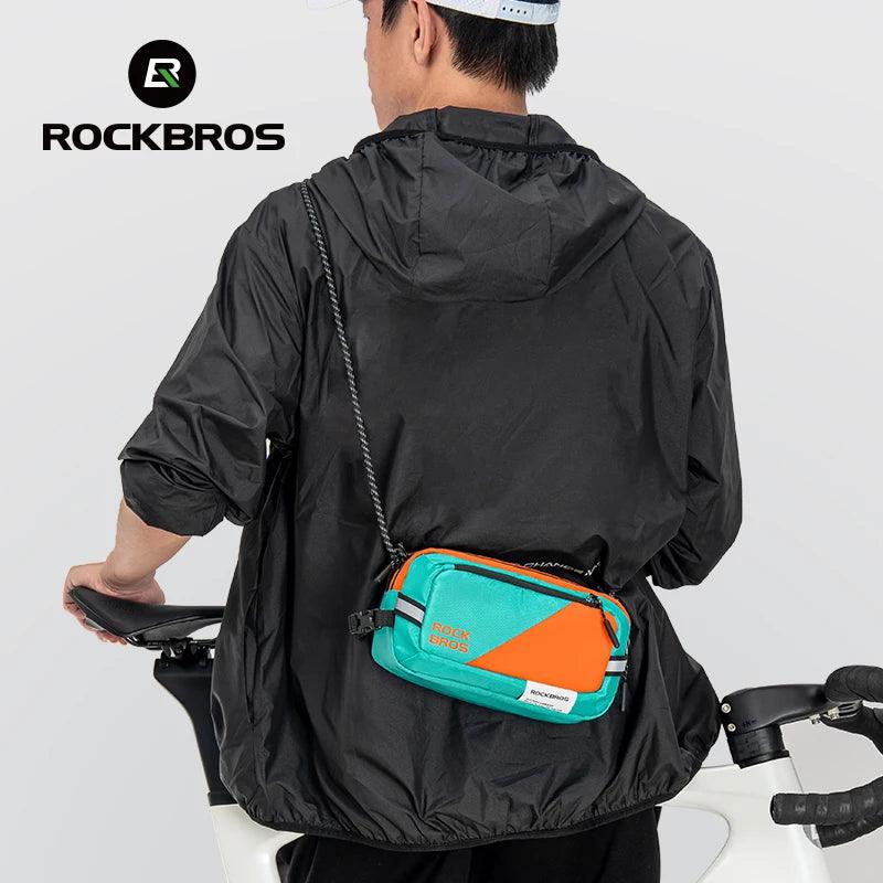 ROCKBROS Handlebar Bag  Bike Bag Portable Pannier Multi-purpose 2.5L Large Capacity Backpack Shoulder Messenger Crossbody Bags