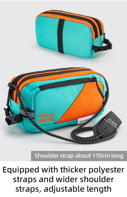 ROCKBROS Handlebar Bag  Bike Bag Portable Pannier Multi-purpose 2.5L Large Capacity Backpack Shoulder Messenger Crossbody Bags