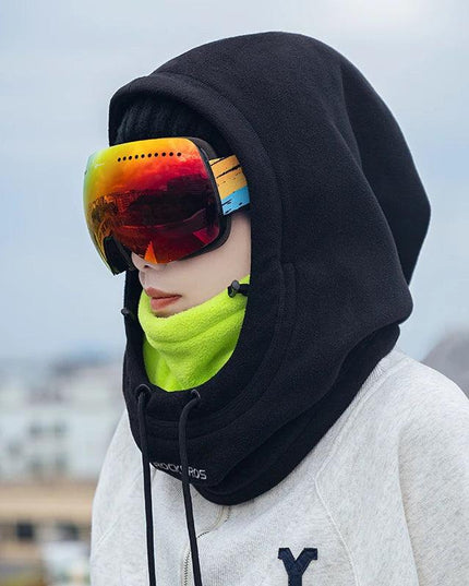 ROCKBROS Warm Cap Winter Windproof Hat Thermal Polar Fleece Balaclava Hat Outdoor Hand Cap Cold Padded Hood Neck