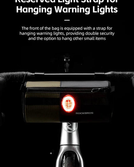 ROCKBROS Bicycle Bag Reflective Handlebar Bag Capacity Storage Multifunctional Portable 1.7L Shoulder Bag Front Bag Accessories
