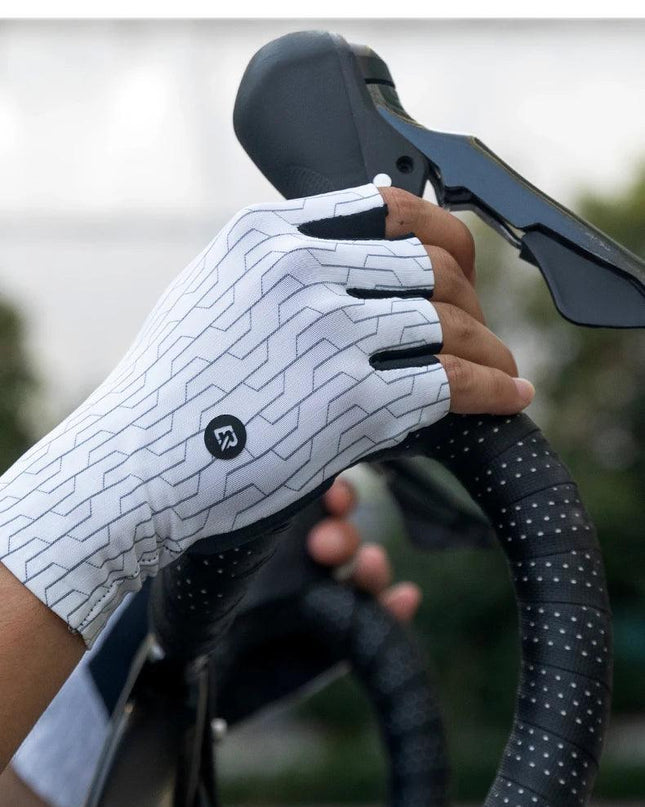 ROCKBROS Cycling Gloves Sunscreen Breathable MTB Road Bike Gloves Shock Absorption Non-slip Gloves Outdoor Thickened Palm Pad