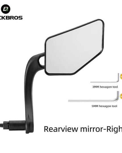 ROCKBROS Bicycle Mirrors MTB Bike HD Grip Plug In Bicycle Rearview Mirror 360° Adjustable Rotating Plane Mirror Bike Accessories