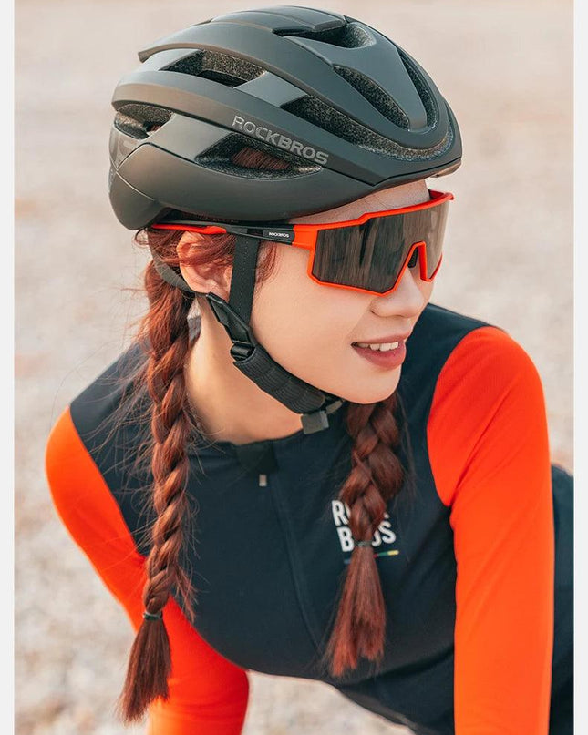 ROCKBROS Polarized Photochromic Glasses Cycling Sunglasses Outdoor Sports UV400 MTB Road Women Men Bicycle Goggles Adjustable