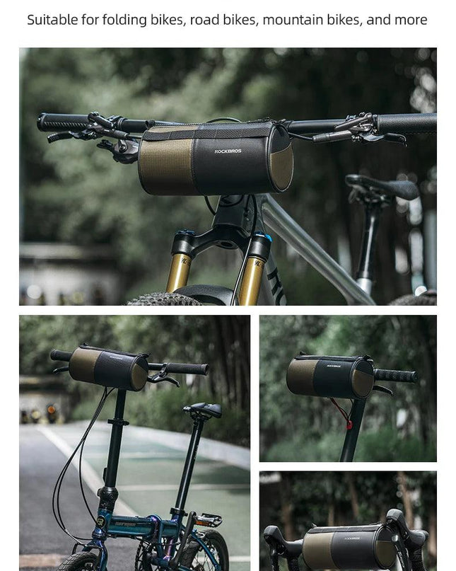 ROCKBROS Bicycle Bag Reflective Handlebar Bag Capacity Storage Multifunctional Portable 1.7L Shoulder Bag Front Bag Accessories