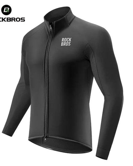 ROCKBROS Warm Cycling Jacket Men's Coat Professional Thermal Fleece Cycling Clothing 3 Season Windproof Outdoor Sports Jacket