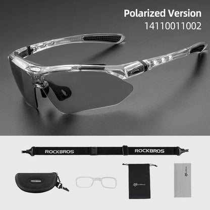 ROCKBROS Polarized Glasses UV Protection Goggles Eyewear Photochromic Bicycle Sunglasses Motorcycle Sports Outdoor Glasses