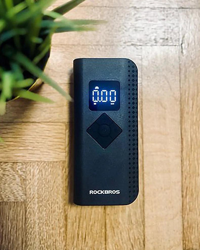 ROCKBROS Air Pump for Car Electric Bike Motorcycle 150PSI Type-C Tire Inflator Portable Air Compressor with LCD Digital Display