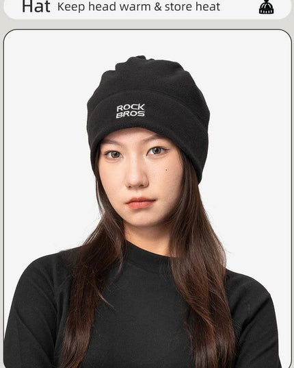 ROCKBROS Winter Scarf Hats Fleece Windproof Balaclava Hiking Warm Mask Bandana Ear Neck Cover Thermal Camping Sport Gear