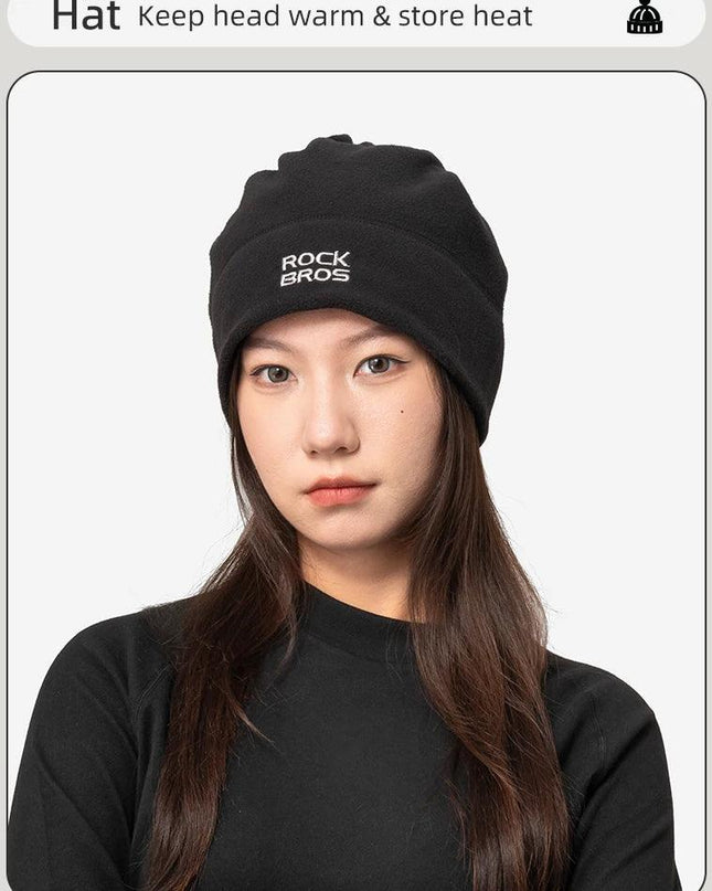 ROCKBROS Winter Scarf Hats Fleece Windproof Balaclava Hiking Warm Mask Bandana Ear Neck Cover Thermal Camping Sport Gear