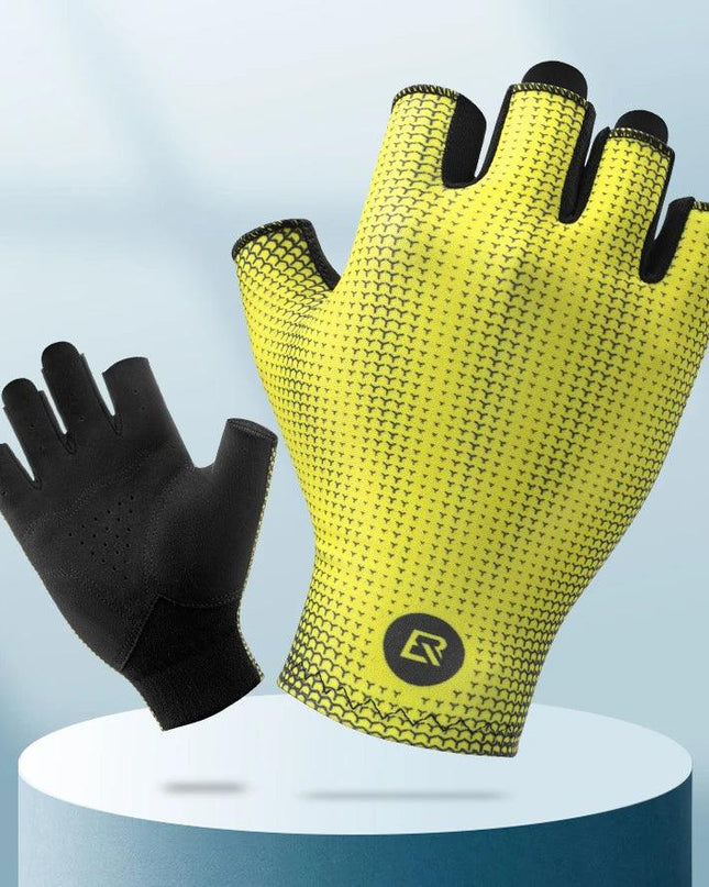 ROCKBROS Summer Cycling Gloves Half Finger Bicycle Gloves Mtb Road Breathable Bike Gloves High Elasticity Short Finger Gloves