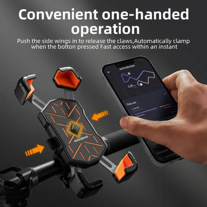 ROCKBROS Bike Phone Holder 360° View Universal Bicycle Phone Holder 4.5-7.2inch Mobile Phone Stand Shockproof Motorcycle Bracket