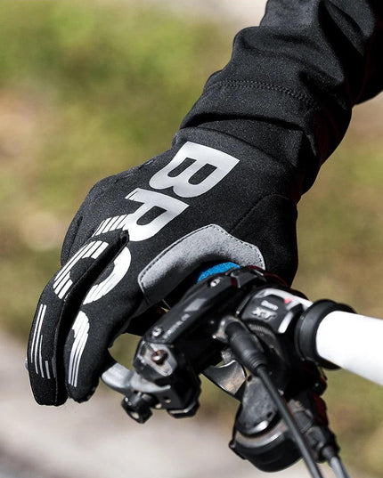 ROCKBROS Bike Glove Winter Warm Windproof Gloves Fleece Long Finger Touch screen Gloves Outdoor Sports Running Riding Mittens