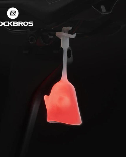 ROCKBROS Bike Rear Light 3 Modes IP64 Dustproof Waterproof Warning Light Tail Bicycle Silicone Shell High Elastic Taillight